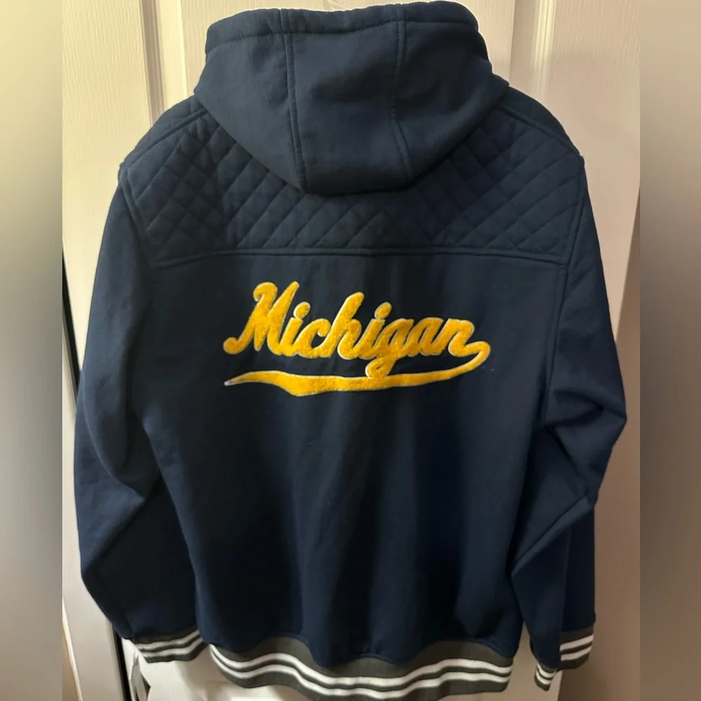 Licensed University of Michigan Zip up hoodie by franchise club. Rare. - Picture 4 of 9